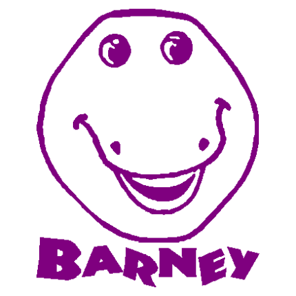 Barney vinyl car decal