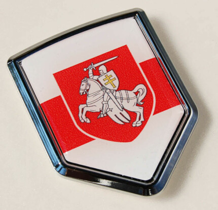 Belarus Belarussia Flag Crest Car Chrome Emblem Decal Sticker