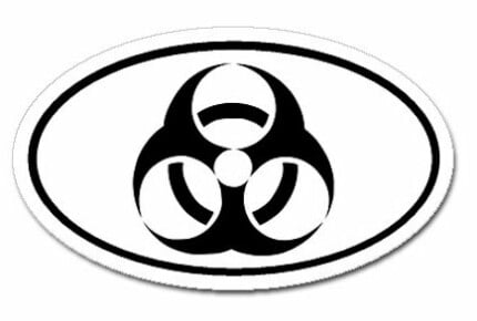 Biohazard Oval Sticker