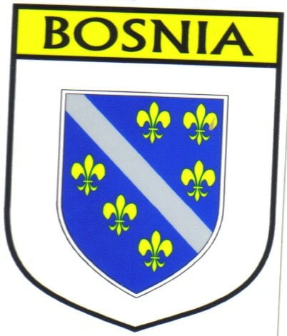 Bosnia Flag Crest Decal Sticker