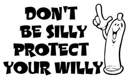 Dont Be Silly Protect Your Willy Adhesive Vinyl Decal