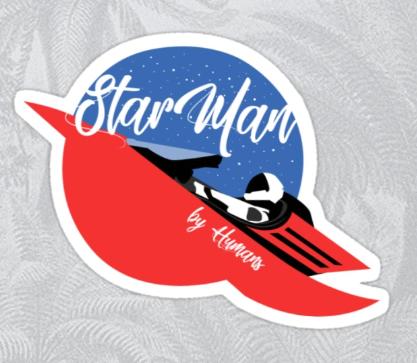 ELON SPACEX STARMAN by humans sticker