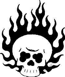 Flame Skull Decal 8