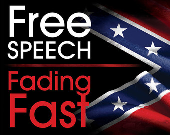 free speech fading fast sticker