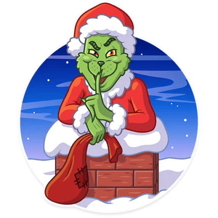 grinch stole christmas_cartoon sticker 11