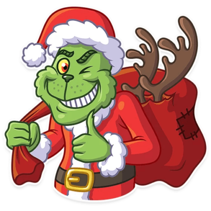 grinch stole christmas_cartoon sticker 3