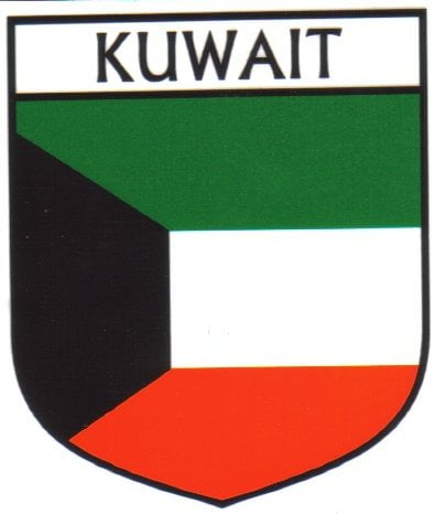 Kuwait Flag Crest Decal Sticker