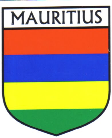 Mauritius Flag Crest Decal Sticker