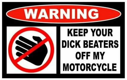 Motorcycle Funny Warning Sticker Set