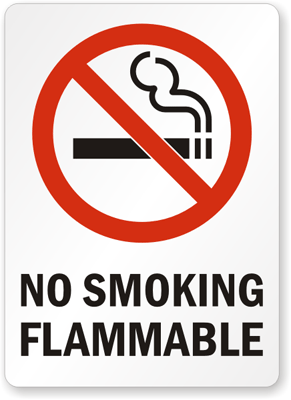 No Smoking Flammable Sign 3