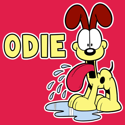 Odie Color Decal with Name Sticker