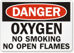 Oxygen No Smoking Danger Sign