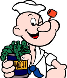 Popeye Spinach Color Decal Sticker