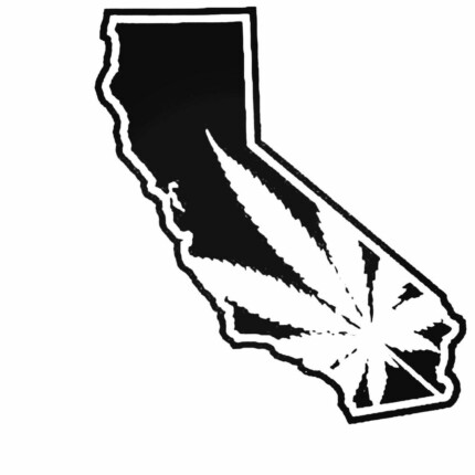 Pot-Leaf-State-California Shaped-Cannabis-420-Marijuana-Weed-Drugs-Decal-Sticker