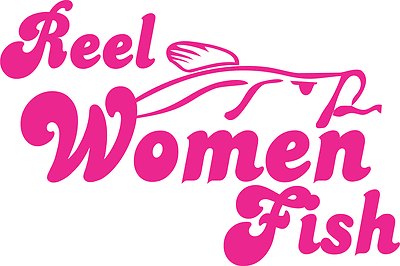 reel women fish die cut decal - Pro Sport Stickers