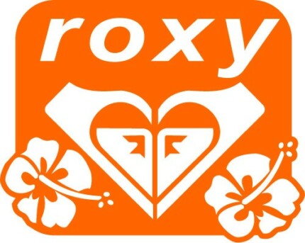 Roxy Orange and White Sticker
