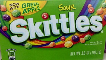 skittles sour box sticker