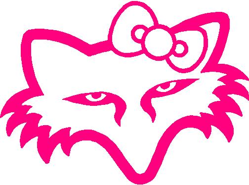 Sly Fox Logo with Bow Diecut Decal