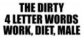The Dirty 4 Letter Words Vinyl Car Decal