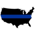 Thin Blue Line United States Logo Decal
