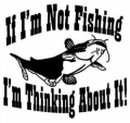 Thinking About Fishing Car Sticker 3