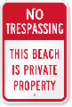 This Beach Private Property Sign