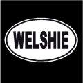 Welshie Oval Dog Decal