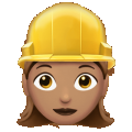 woman construction medium emoji