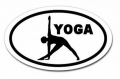 Yoga Pose Oval Sticker