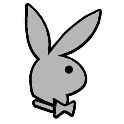 Playboy Logo Decal Chrome Silver