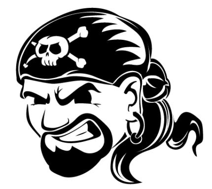 Pirate with Skull Bandana Decal