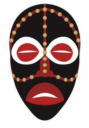 african mask color africa sticker 6