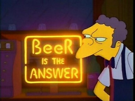 beer is the answer MOE sticker