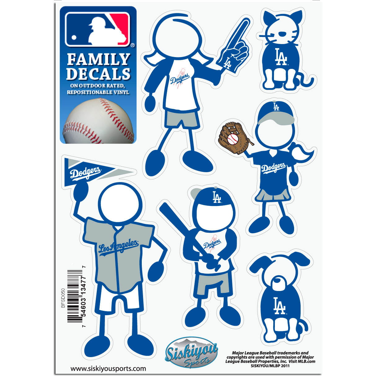 Dodgers Stick Family Decal Pack - Pro Sport Stickers