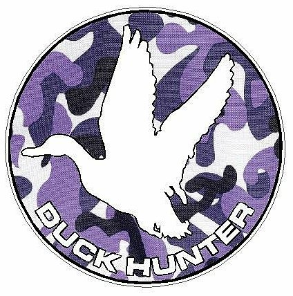 Duck Hunting Circle Decal 88 - Camo Purple