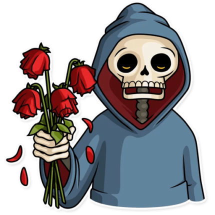 friendly death_grim reaper sticker 9