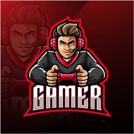 gamer-esport-mascot-logo-ADHESIVE VINYL STICKER