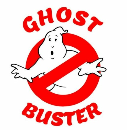 ghostbusters logo with text sticker