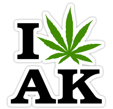 I Marijuana Alaska Sticker