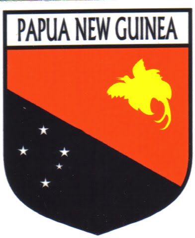 Papua New Guinea Flag Crest Decal Sticker