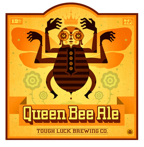 Queen Bee Ale Label Sticker