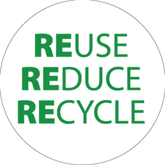 reuse reduce recycle circular round sticker