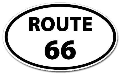Route 66 Oval Sticker
