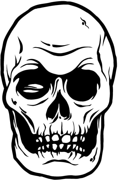 Skull Decal Sticker 02a