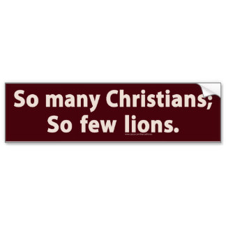 so many christians bumper sticker
