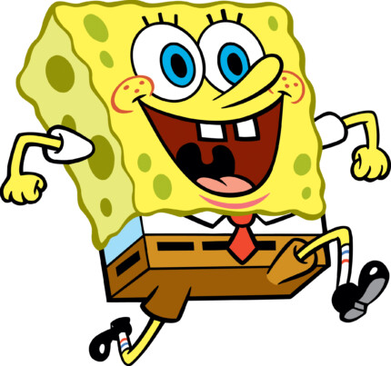 spongebob squarepants running sticker