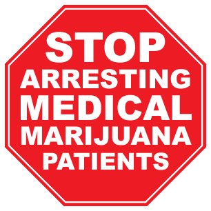 stop arresting medical marijuana patients sticker