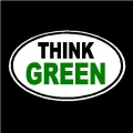 Think Green Oval Decal
