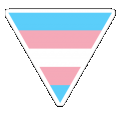 trans pride triangle sticker