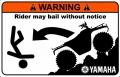 Yamaha Funny Warning Sticker 2